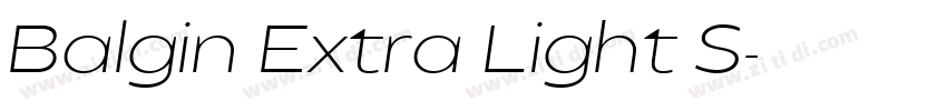 Balgin Extra Light S字体转换
